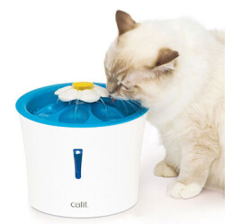 Catit 43747W Blue Flower Fountain Led Işıklı Otomatik Kedi Su Sebili 3 Lt - CATIT