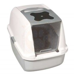 Catit 50702 Büyük Boy Kapalı Filtreli Kedi Tuvaleti ( Gri - Beyaz ) - CATIT