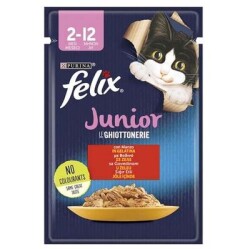 Felix Pouch Junior Sığır Etli Yavru Yaş Kedi Maması 85 Gr - FELIX