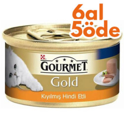 Gourmet Gold Kıyılmış Hindi Etli Kedi Konservesi 85 Gr - 6 Al 5 Öde - GOURMET GOLD