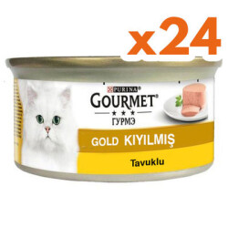 Gourmet Gold Kıyılmış Tavuklu Konserve Kedi Maması 85 Gr - (24 Adet) - GOURMET GOLD