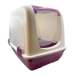 Şenyayla Kapalı Kedi Tuvaleti 48x36x40 Cm ( Bordo ) - ŞENYAYLA