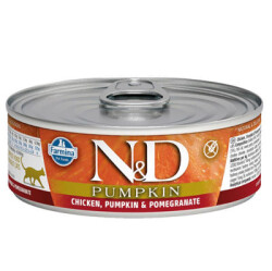ND 2086 Pumpkin Balkabaklı Tavuk Etli ve Narlı Kedi Konservesi 80 Gr - N&D