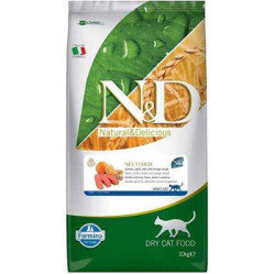 N&D Düşük Tahıllı Somonlu Kısırlaştırılmış Kedi Maması 10 Kg - N&D