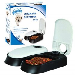 Pawise 11082 Zaman Ayarlı İkili Otomatik Mama Kabı (2 x 300 ML) - 