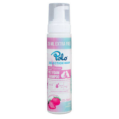 Polo 6415 Çilek Kokulu Durulanmayan Kedi ve Köpek Şampuanı 225 + 25 ML - 1