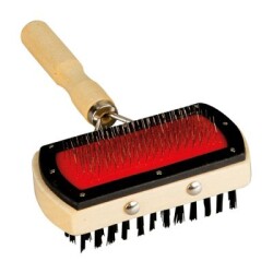 Polo 6822 Tahta Saplı Çift Taraflı Temizlik Fırçası 18 x 10 Cm - POLO