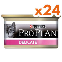 Pro Plan Delicate Hassas Hindi Etli Kedi Konservesi 85 Gr ( 24 Adet x 85 Gr ) - PRO PLAN