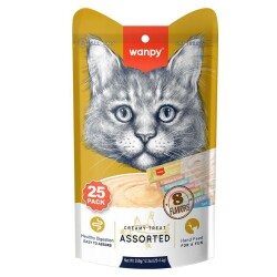 Wanpy Karışık 8 Lezzetli Krema Kedi Ödülü 25x14 Gr - WANPY