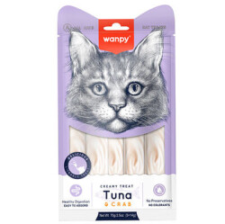 Wanpy Ton Balıklı ve Yengeçli Likit Creamy Kedi Ödülü 5 x 14 Gr - WANPY